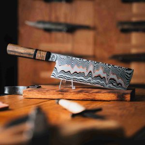 Damascus Cu-Mai Cleaver Knife