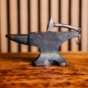 Hand Forged Mini Hammer Keyring