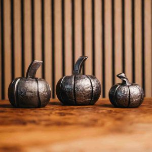 Hand Forged Mini Pumpkin Paperweight Decoration