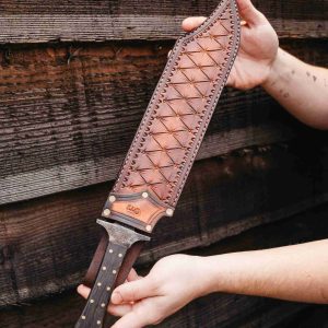 Oldfield Forge Custom Bowie Knife and Leather Sheath