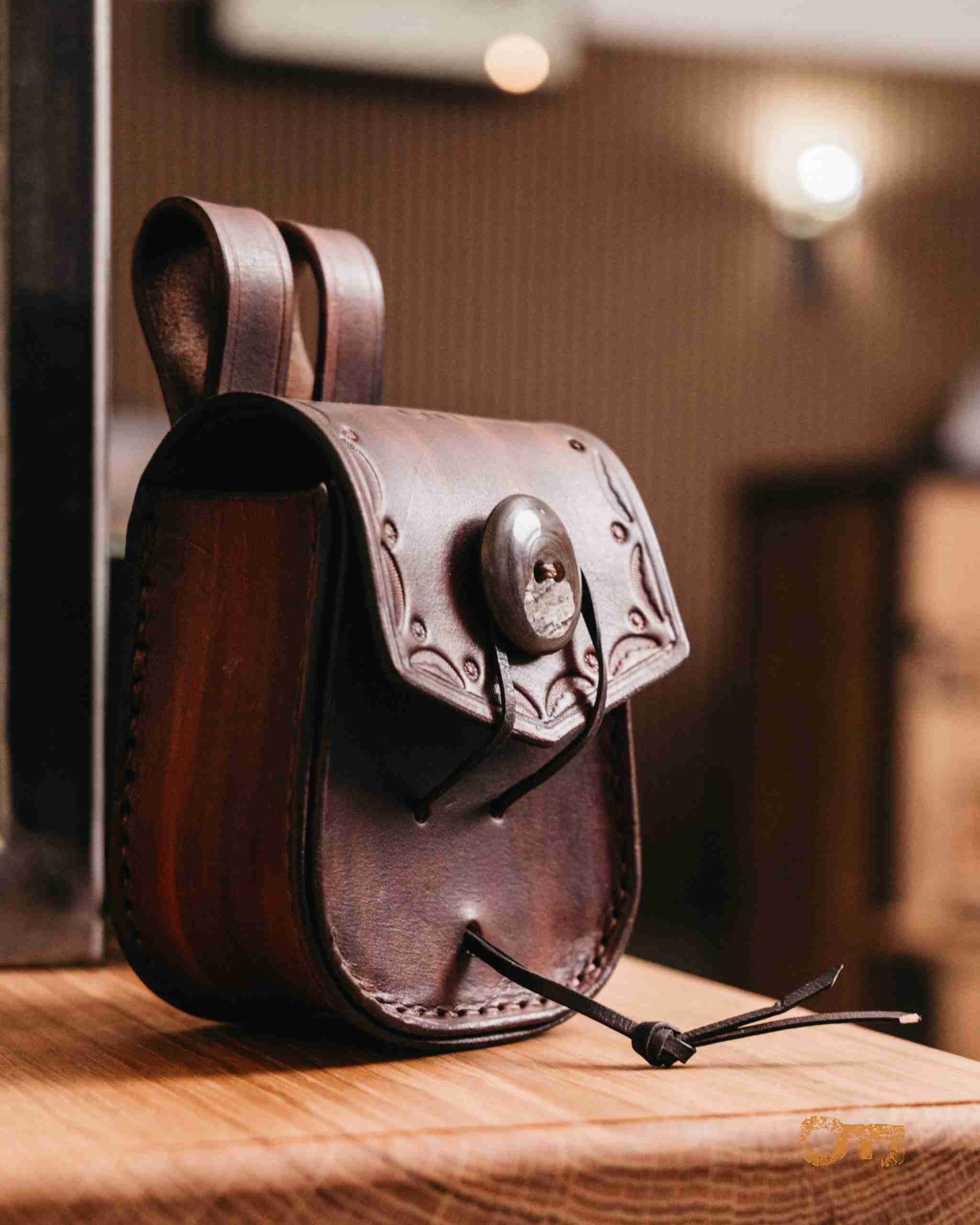 Oldfield Forge Handstitched Brown Leather Pouch