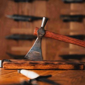 Wrought Iron Damascus Pipe Hawk Axe